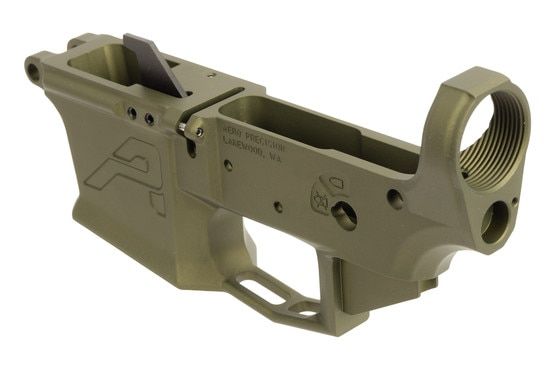OD green anodized EPC-9 lower receiver for AR-pattern pistol caliber carbines